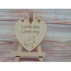 Laser Cut Unicorn Heart (love me)